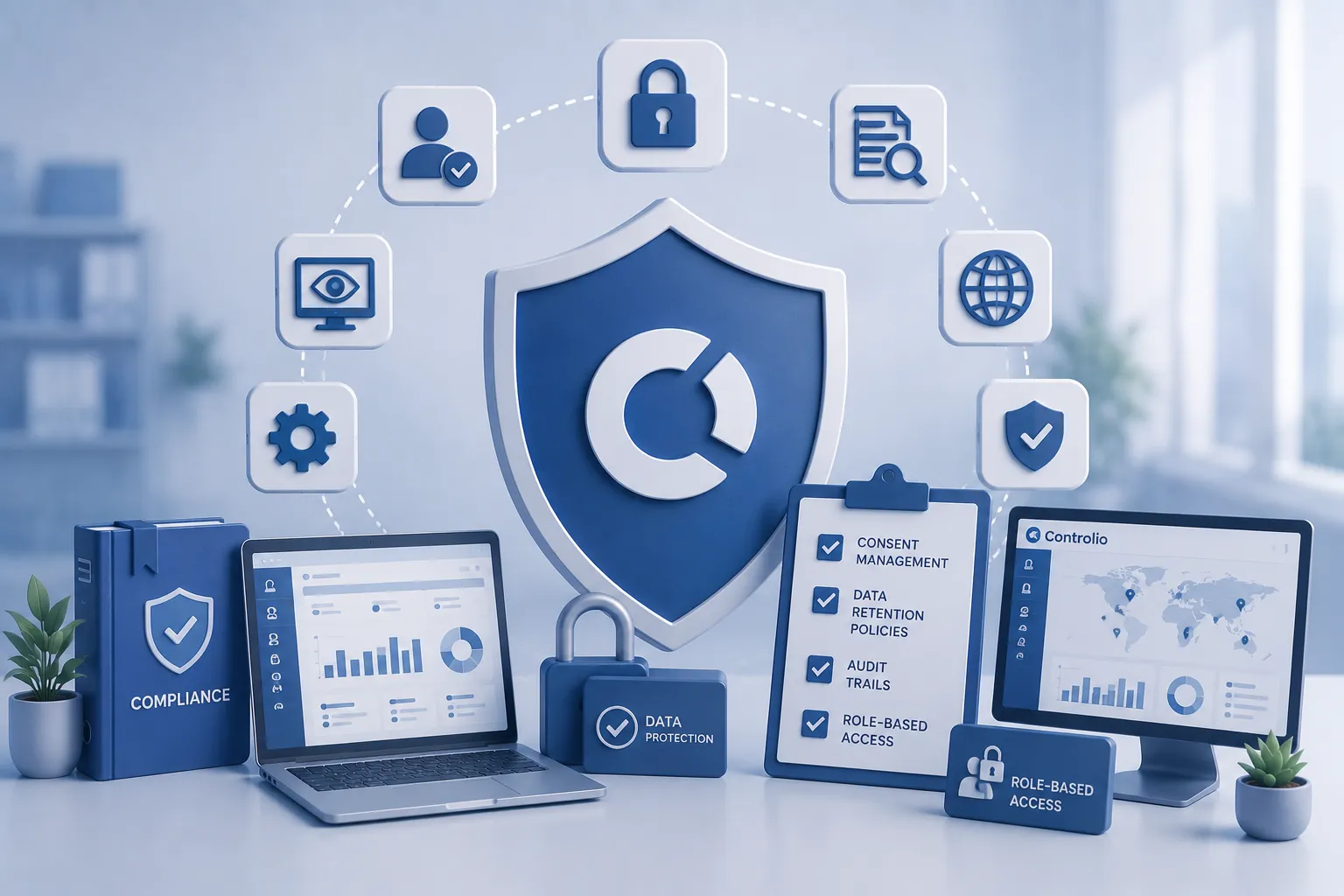Controlio employee monitoring software compliance features dashboard