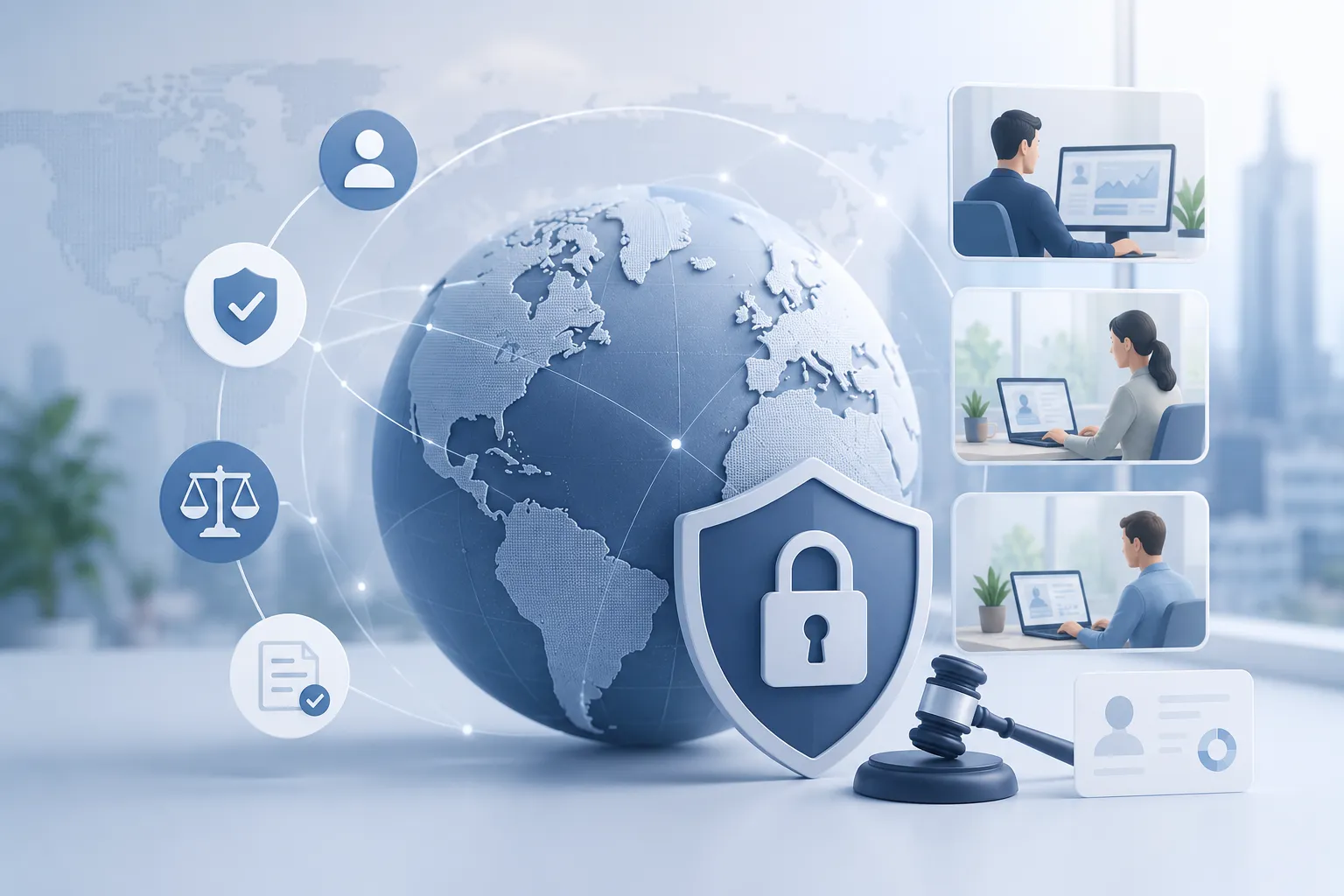 Employee monitoring laws global compliance guide cover illustration