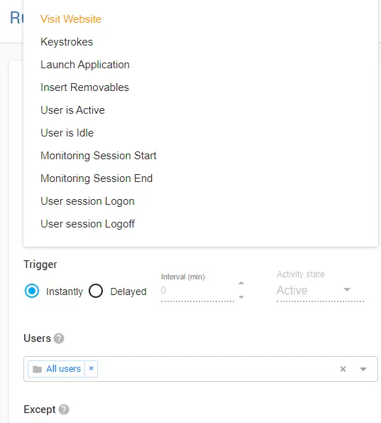 Turn on the alert feature accessible through the Rules tab