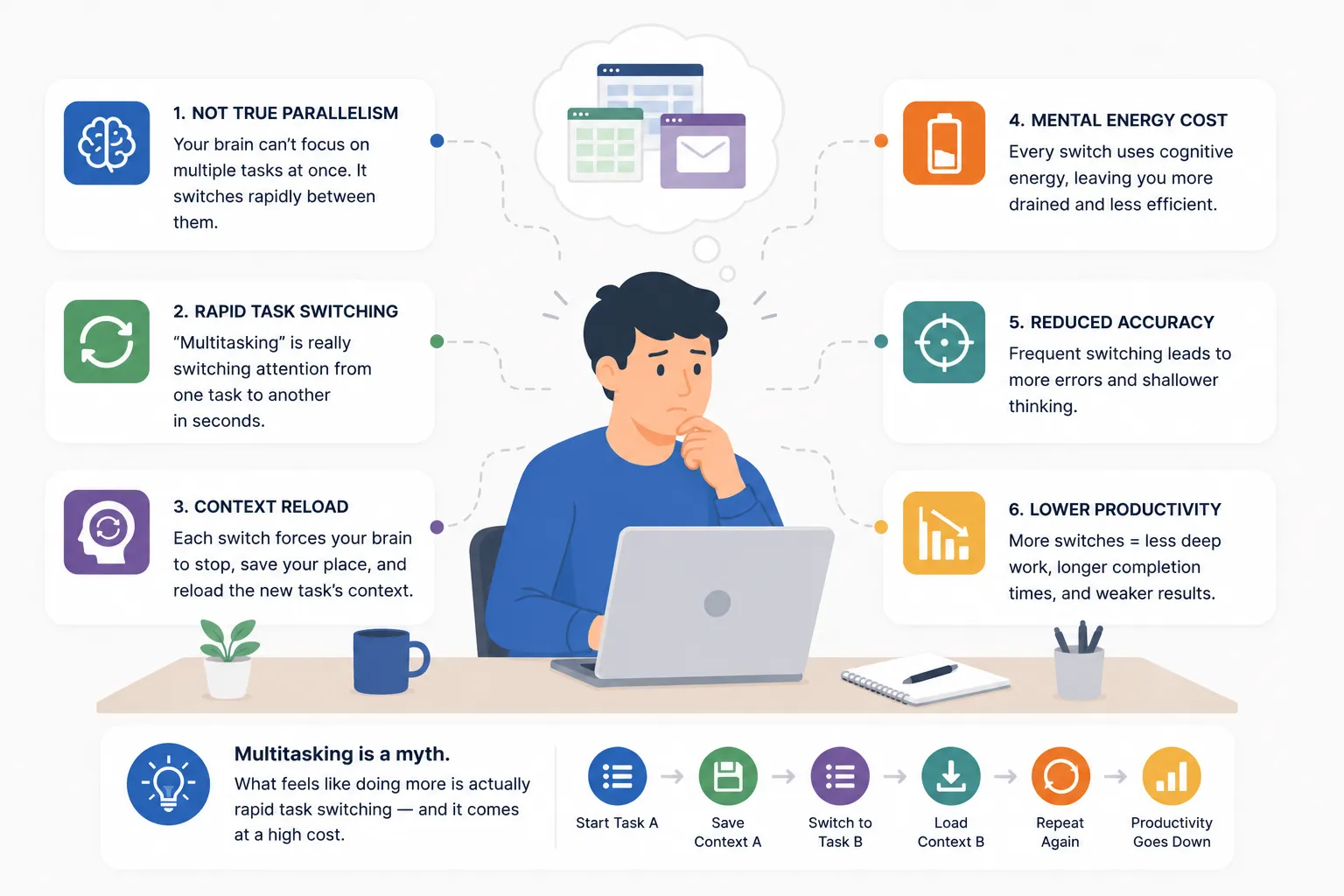 Why Multitasking Is Usually Task Switching